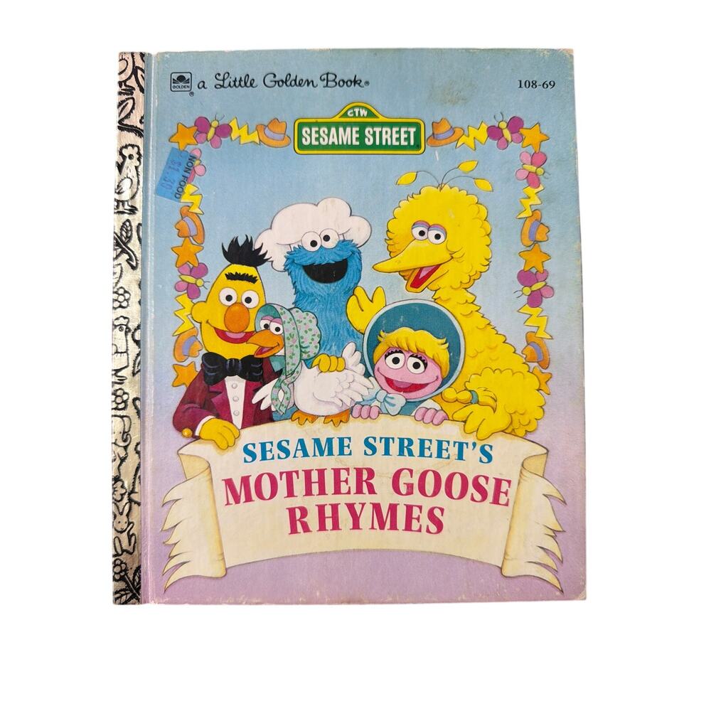 Sesame Street's Mother Goose Rhymes Vintage a Little Golden Book Hardcover